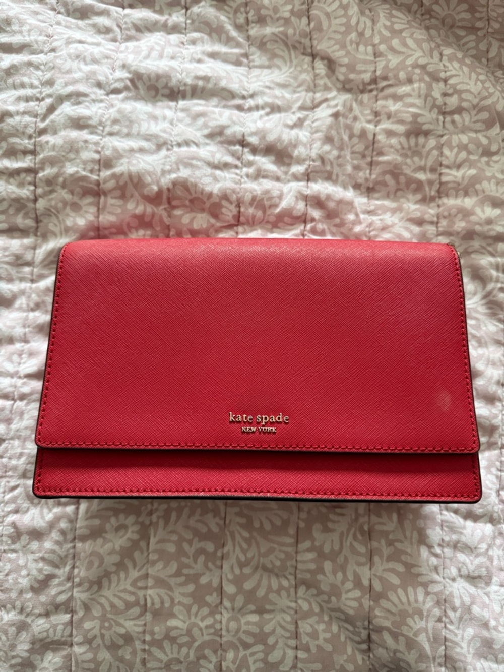kate spade red leather